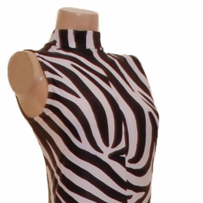 Zebra One Shoulder Hollow One Piece Swimwear main image 1
