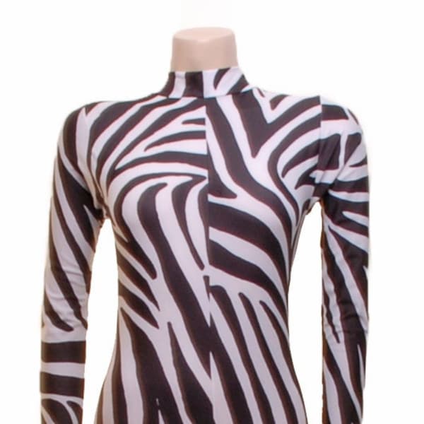 Bodysuit Catsuit Zebra Animal Print elsa