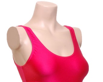 Dance leotard Performance Freestyle cerise lycra Colour Choice (tilly cut out)