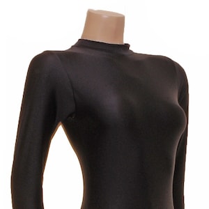 Figure Skating Ice Skating Dress Long Sleeve Black Lycra