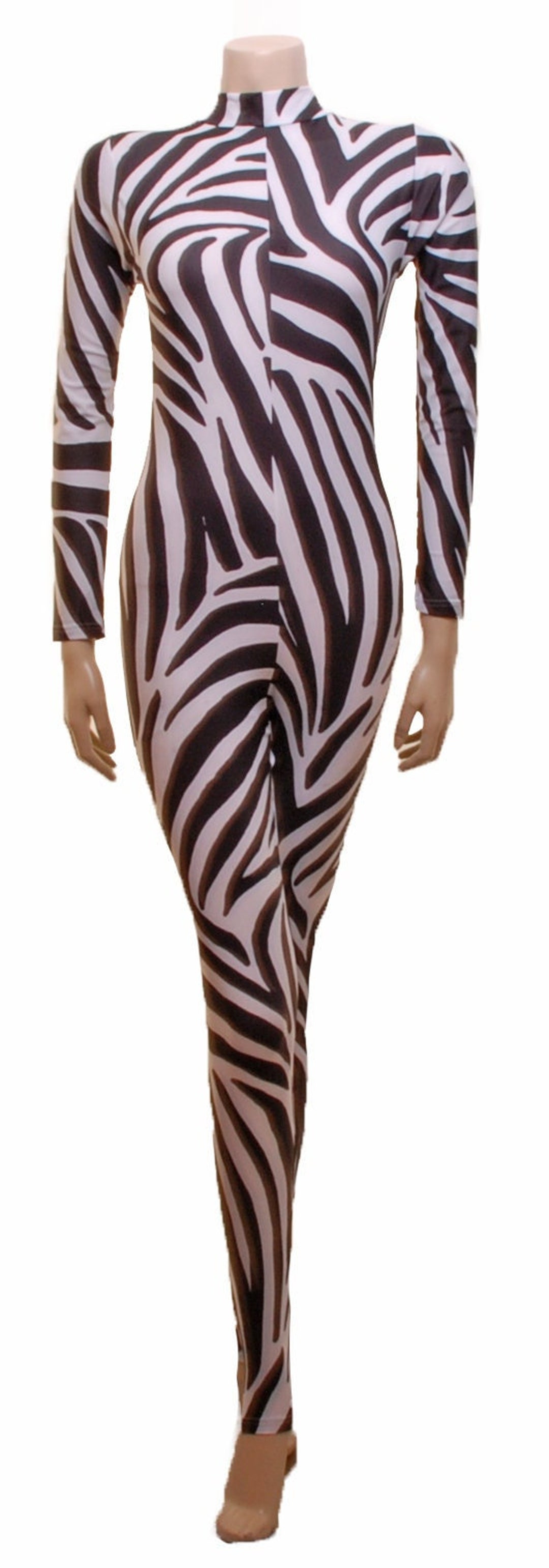 Bodysuit Catsuit Zebra Animal Print Elsa - Etsy