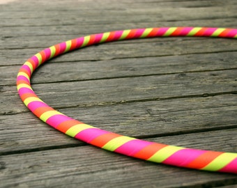 Children's Small Hula Hoop, Taped Pink, Orange & Yellow for Beginners, Dance, Fitness or Poi