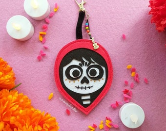 Miguel Coco pixar disney inspired keychain Or hanging Decor, Cinco de Mayo keychain, Miguel Skull Coco Day of the Dead, Mexican Skull,