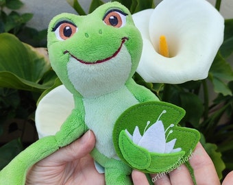 Handgefertigtes Filz-Tiana-Wasserlilie-Blumen-Accessoire, Prinzessin-Disney-gebundene Haarspange-Accessoires für Mädchen, Blumen-Geschenkset mit Blumenbedeutung