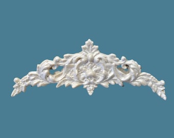 French Style Pediment – Bendable Furniture Pediment Applique, Paintable, Handmade in USA · P15