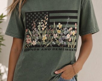 Blommig flaggskjorta, Hedra och kom ihåg, Memorial Day, Amerika, Militär