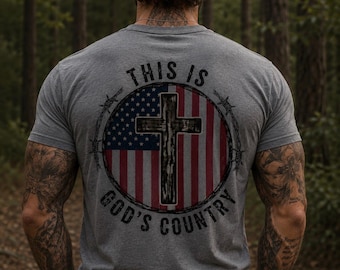 Detta är Guds land, Gud-tröja, religiös tröja, Jesus, amerikansk flagga-tröja, kristen