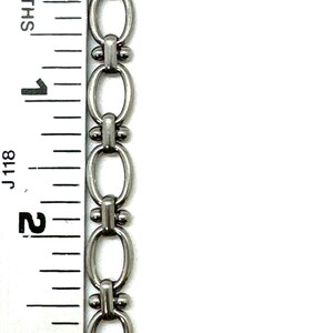 Large Stainless Steel Link Chain, Silver Chain, Non tarnish Findings, Unsoldered Chain, DIY Jewelry Making Supplies,Antique Silver Findings image 4