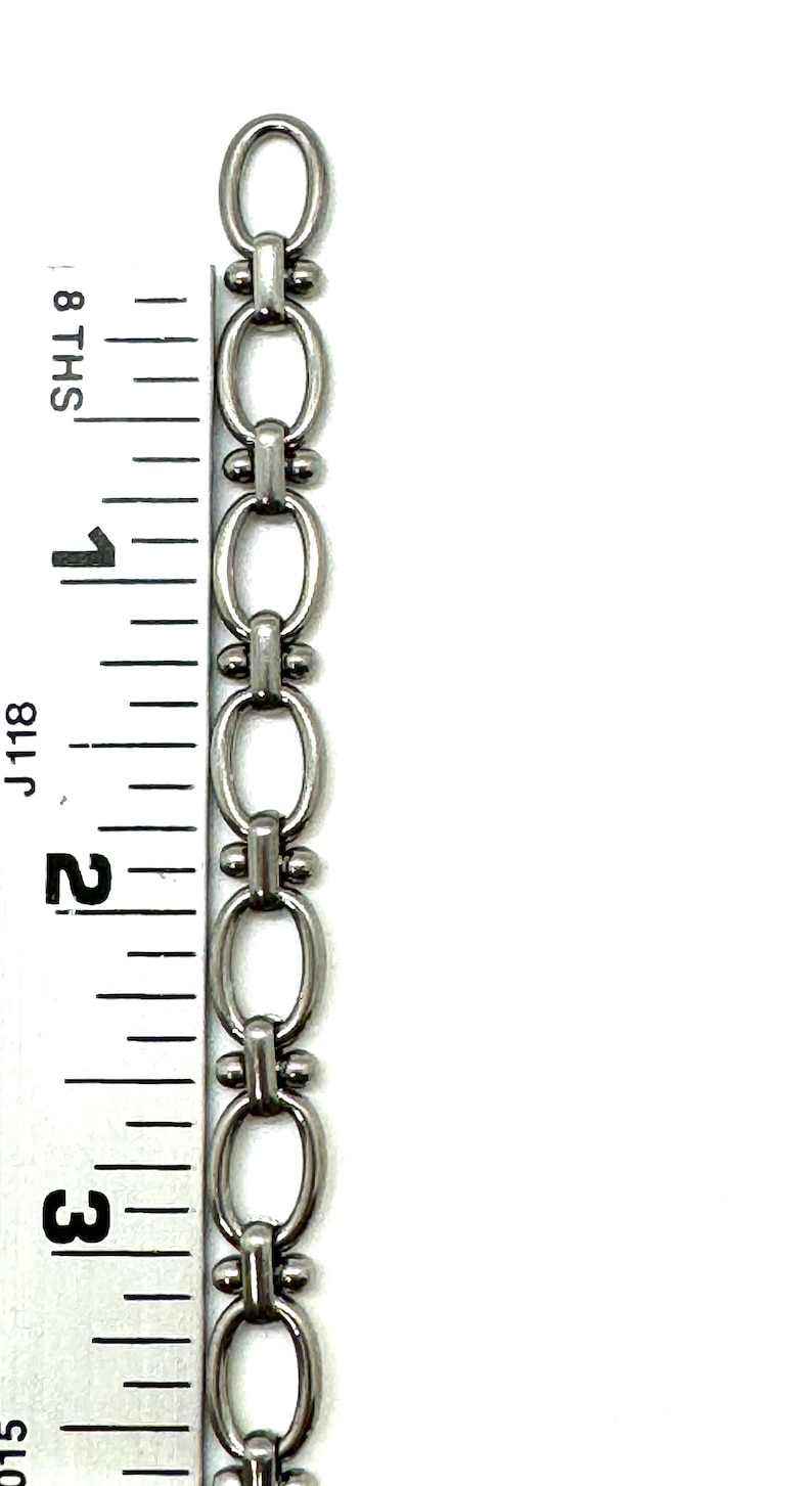Large Stainless Steel Link Chain, Silver Chain, Non tarnish Findings, Unsoldered Chain, DIY Jewelry Making Supplies,Antique Silver Findings image 4