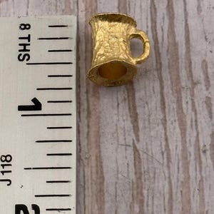 Soporte para dijes con forma de tubo martillado grande, cierres de bucle para dijes, anillo espaciador chapado en oro satinado de 18 k, fabricación de joyas DIY, conector dorado, ST330 imagen 9
