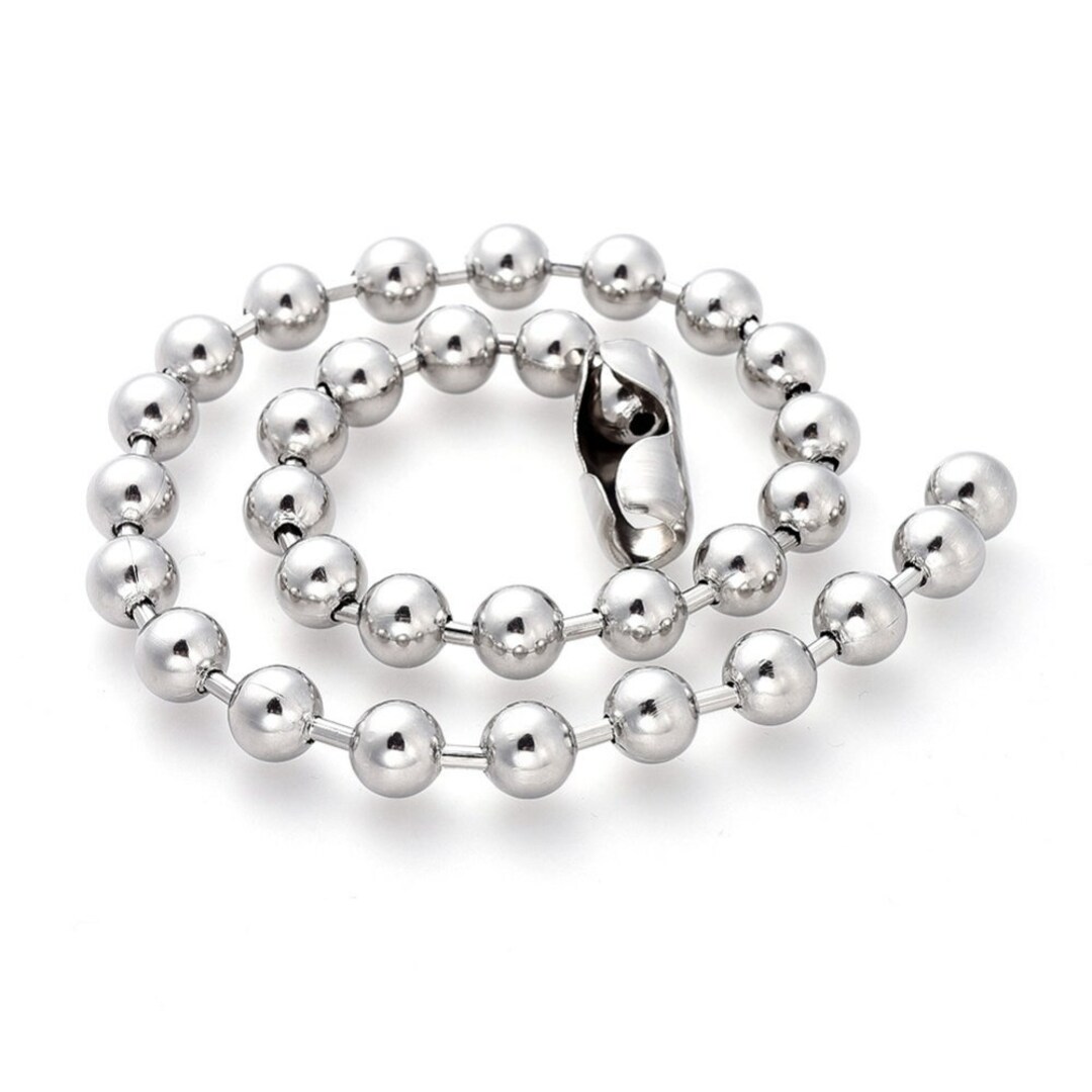 10mm Oversized Stainless Steel Ball Chain, Non Tarnish Chain,silver
