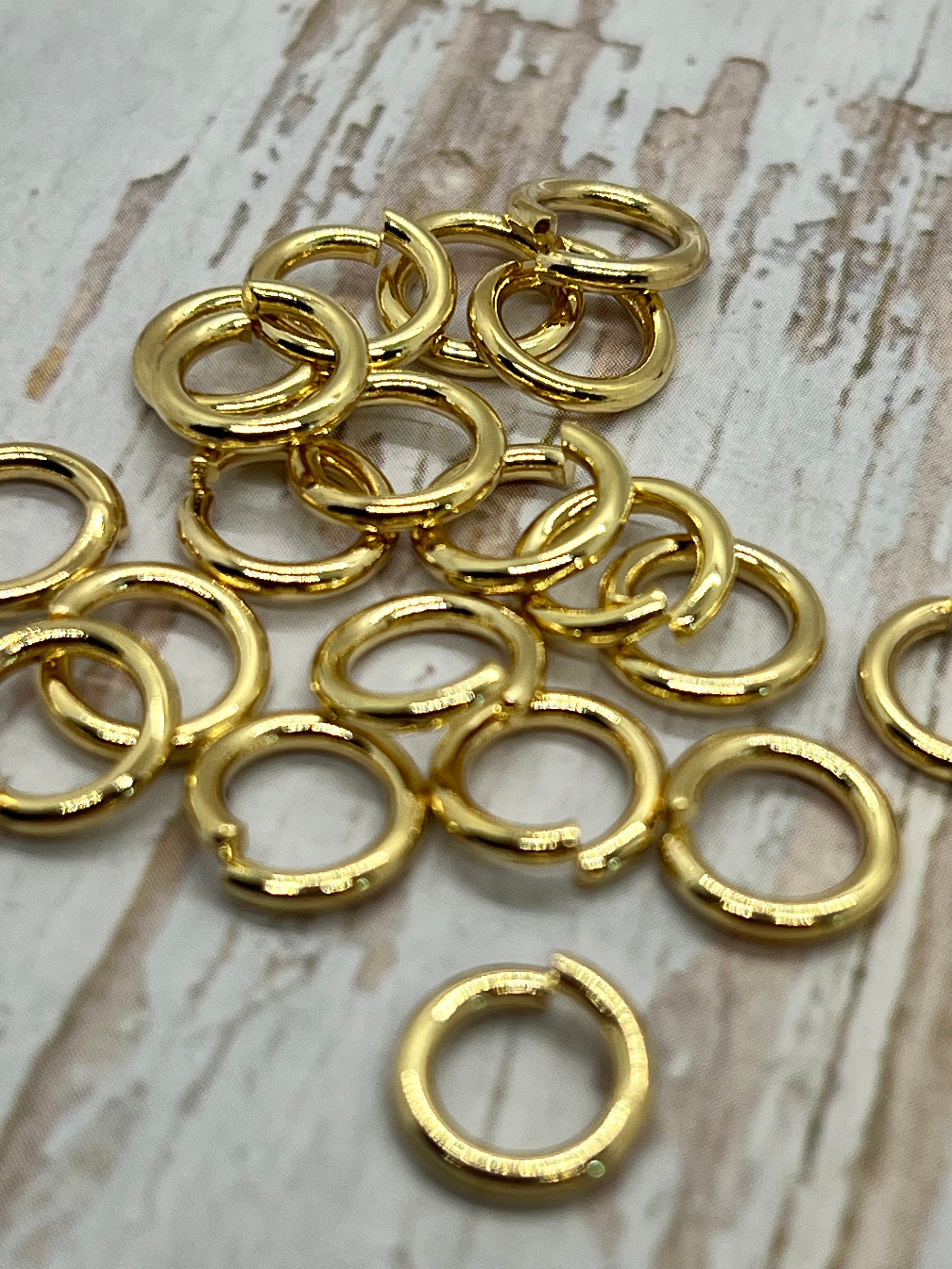 4mm Solid 18k Yellow Gold Open Jump Ring - 20 Gauge, 2.2mm ID, Handmade In USA For Fine Jewelry