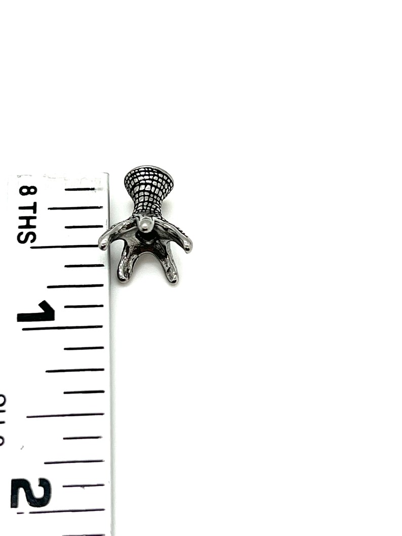 Claw Bead,316 Surgical Stainless Steel,Antique Silver,Large Hole Spacer,DIY Jewelry Making Supplies,Textured Beads,Nature Findings,SS058 bild 7