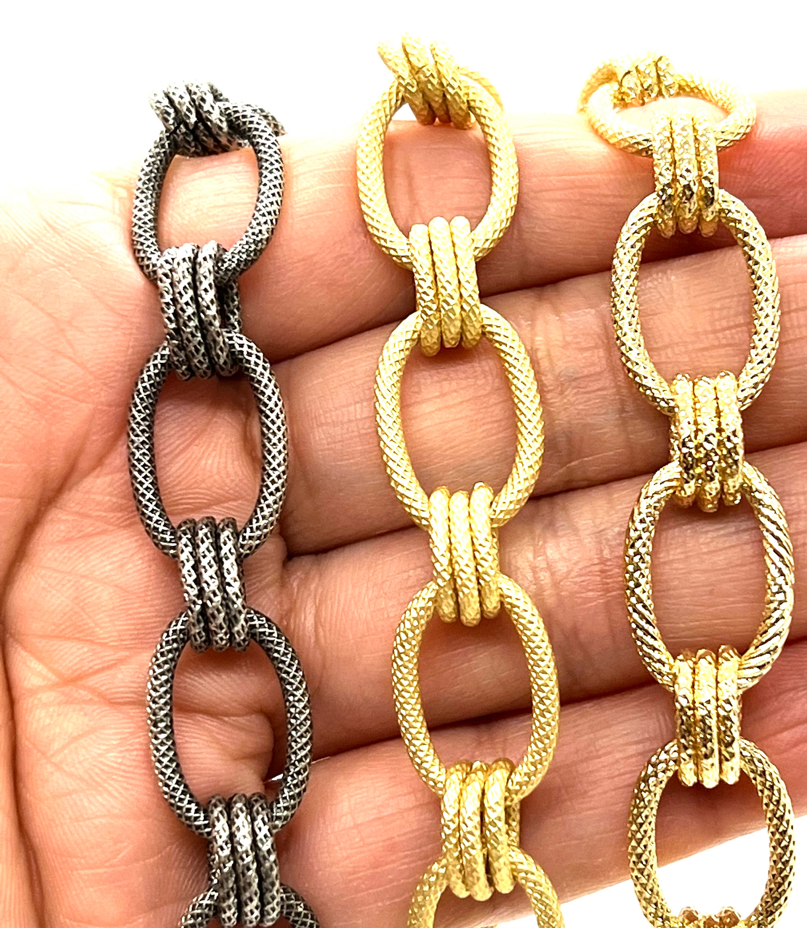 24k Gold Color Covering Extensions or Matt Finish Gold Bracelet
