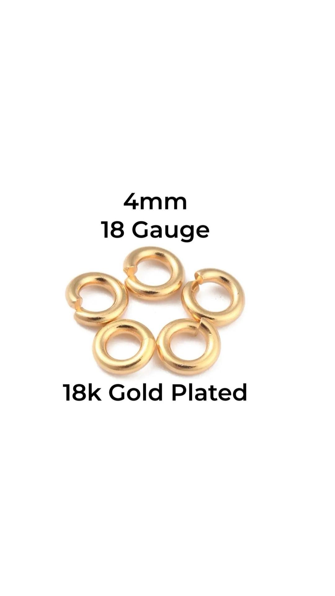 4mm-18gauge Matte Gold Strong Jump Rings, Satin Gold Findings, DIY ...