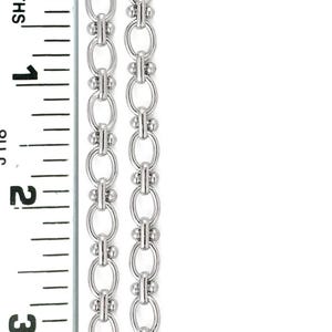 Small Stainless Steel Link Chain, Silver Chain, Non tarnish Findings, Unsoldered, DIY Jewelry Making Supplies,Antique Silver Findings image 5