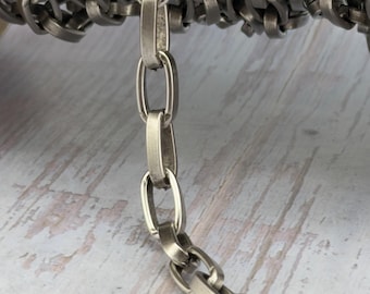 Large Chunky Link Chain,Antiqued Pewter Plated,Silver Findings,DIY Jewelry Making Supplies,Chain by the Foot,Wholesale Cable Chain,P008-CH
