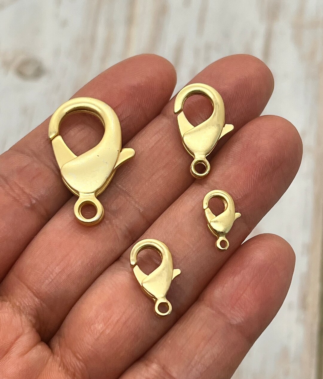 MATTE Gold Plated Lobster Clasp, Gold Findings, DIY Jewelry Making Supplies, Wholesale Bulk