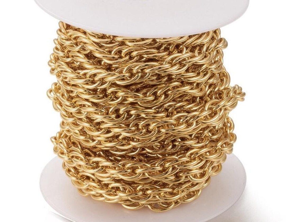 Triple Link Chain, 18k Gold Plated, Gold Findings,diy Jewelry Making ...