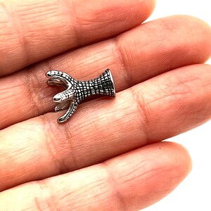 Claw Bead,316 Surgical Stainless Steel,Antique Silver,Large Hole Spacer,DIY Jewelry Making Supplies,Textured Beads,Nature Findings,SS058 bild 6