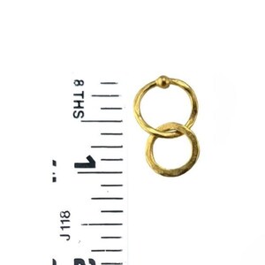 Dangling Interlocking Double Ring Earrings, Satin 18k Gold Plated,DIY Jewelry,Statement Boho Accessory, Findings, Post Earrings, ST720 bild 6