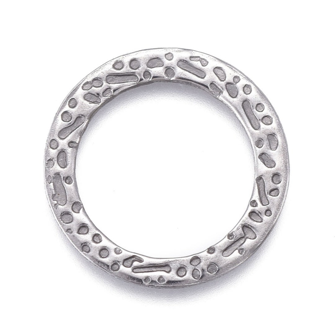 4-10pc Ring Connector, Stainless Steel Linking Rings, Silver Findings ...
