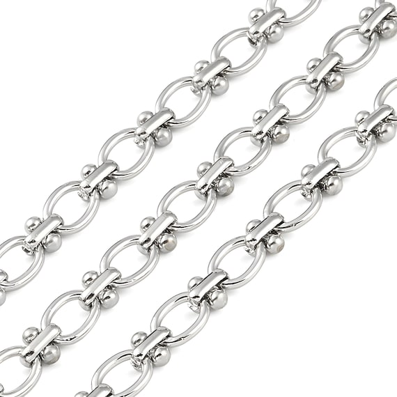 Small Stainless Steel Link Chain, Silver Chain, Non tarnish Findings, Unsoldered, DIY Jewelry Making Supplies,Antique Silver Findings