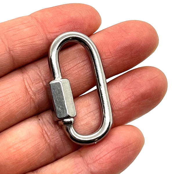 Large Anchor Shackle Clasp, 304 Stainless Steel Clasp, Heavy-duty, Screw Carabiner, Jewelry Making Findings, DIY supplies, No tarnish