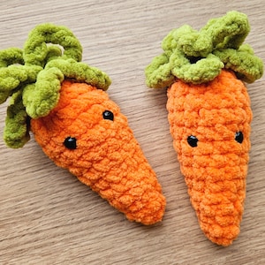 Crochet carrot pattern / no-sew / amigurumi pattern