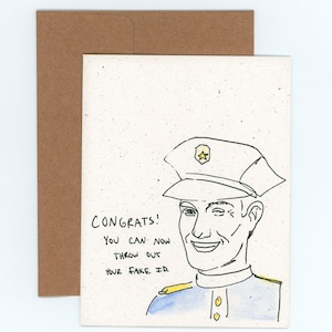 Get Rid of Your Fake ID Card / Funny 21st Card / 21st Birthday Card / Funny Birthday card / Birthday gift / 21st Birthday