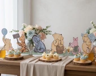 Supporto Cupcake Legno 3 Livelli Winnie The Pooh - Per Feste E Compleanni