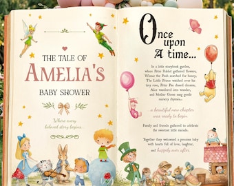 Once Upon A Time Book Backdrop, Storybook, First Birthday Decor, Welcome Sign, A New Chapter Begins, One for the Books, Baby Shower