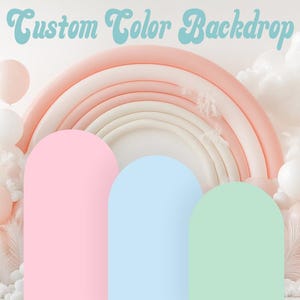 Fondo de color personalizado, fondo de arco pastel, fondo de acuarela, Coroplast, recortes, soporte, decoración para fiestas, decoración de eventos, baby shower