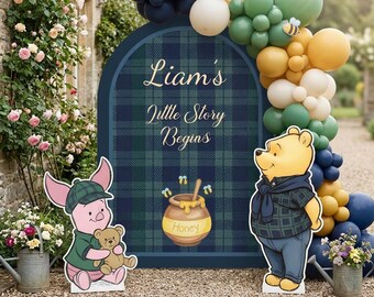 Winnie the Pooh Cutouts, Baby Shower Decor, Backdrop, Baby Boy, Party Props, 1st Birthday