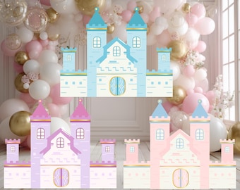 Pink Castle Cutout, Princess Party Decor, First Birthday, Fantasy, Princess Castle, Girls Baby Shower, Castle Backdrop