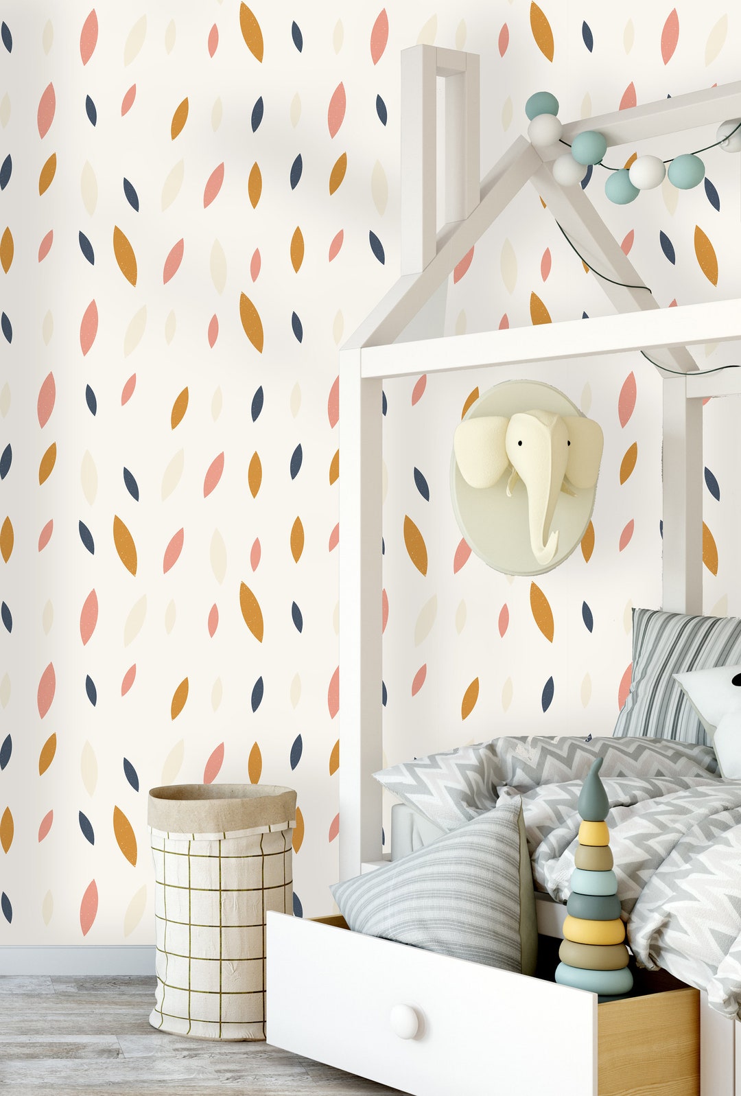 Removable Wallpaper Mural Peel & Stick Nursery Wallpaper Self - Etsy
