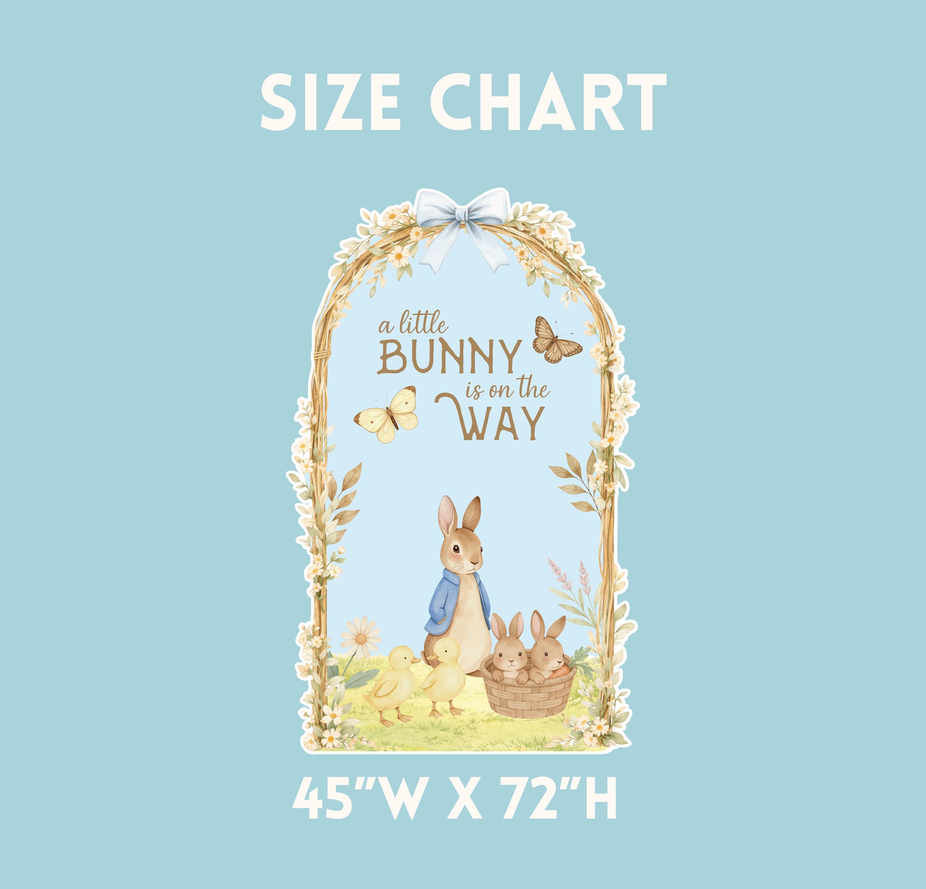 Blue Peter Rabbit Cutouts, Bunny Baby Shower, Newborn Backdrop, Easter ...