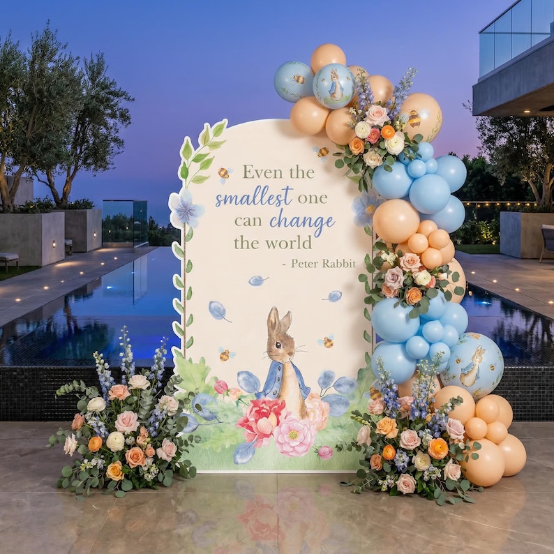 Blue Peter Rabbit Cutouts, Bunny Baby Shower, Newborn Backdrop, Easter ...