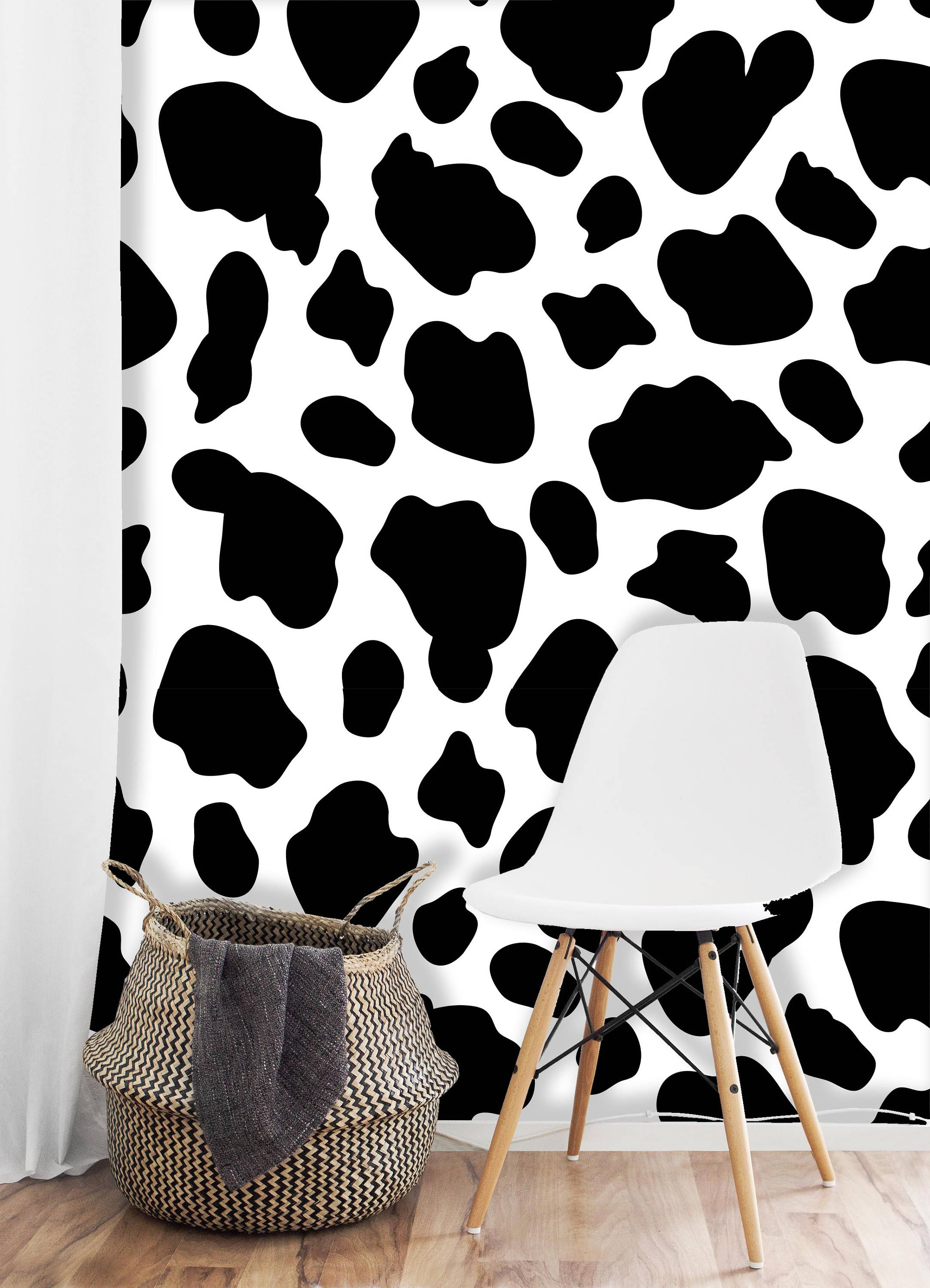 Removable Wallpaper Mural Peel & Stick Dalmatian Black and Etsy