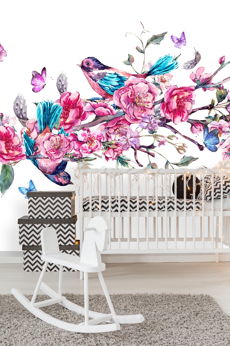 Removable Nursery Wallpaper Mural Peel & Stick Vintage Etsy UK