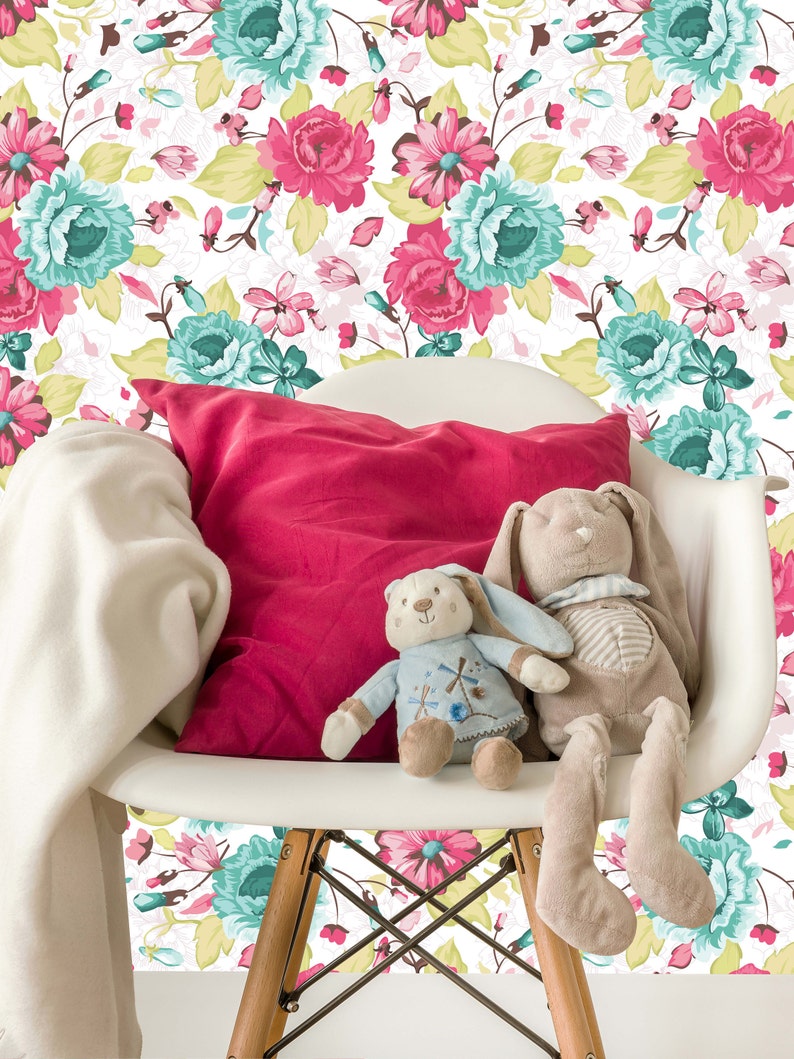 Removable Nursery Wallpaper Peel & Stick Seamless Pattern With Etsy