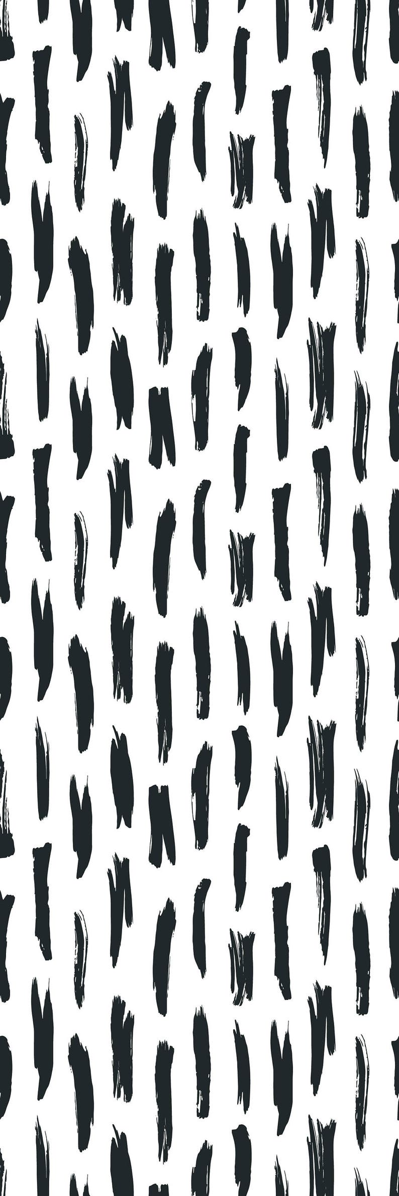 Removable Wallpaper Mural Peel /& Stick Black and White Strokes