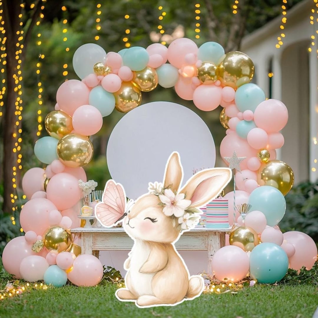 Baby Shower Graphics Rabbit Cute Bunny, Baby Shower, Party Decor, Cutout Decoration, Backdrop Decor ...