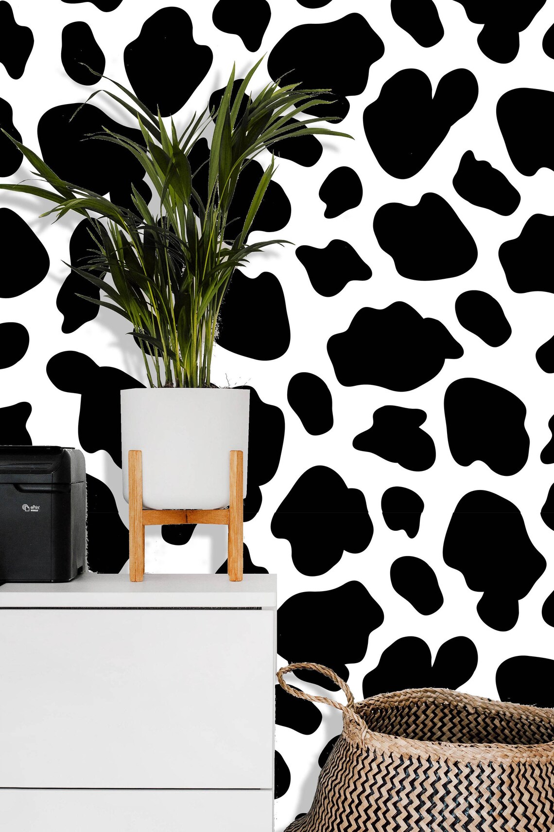 Removable Wallpaper Mural Peel & Stick Dalmatian Black and Etsy