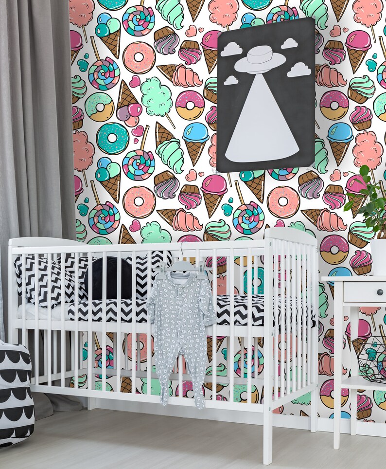 Removable Wallpaper Mural Peel & Stick for Kids and Nursery Etsy