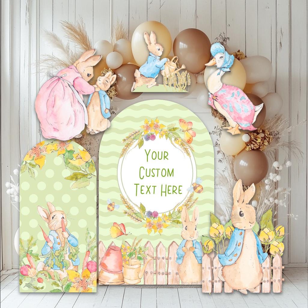 Blue Peter Rabbit Cutout, Rabbit Baby Shower Decor, Backdrop, Gender ...