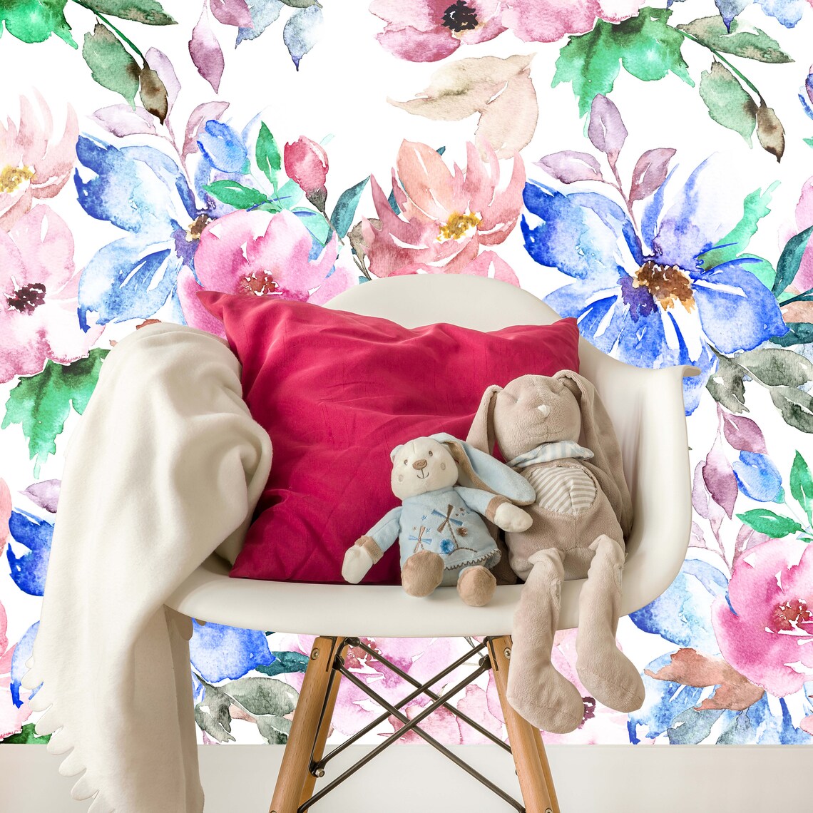 Removable Wallpaper Mural Peel & Stick Nursery Wallpaper Etsy