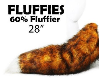 red fox tail kitsune tail cat tail fluffies kitten tail cosplay tail fluffy tail furry tail petplay tail anime tails fox tail mature VUZARA