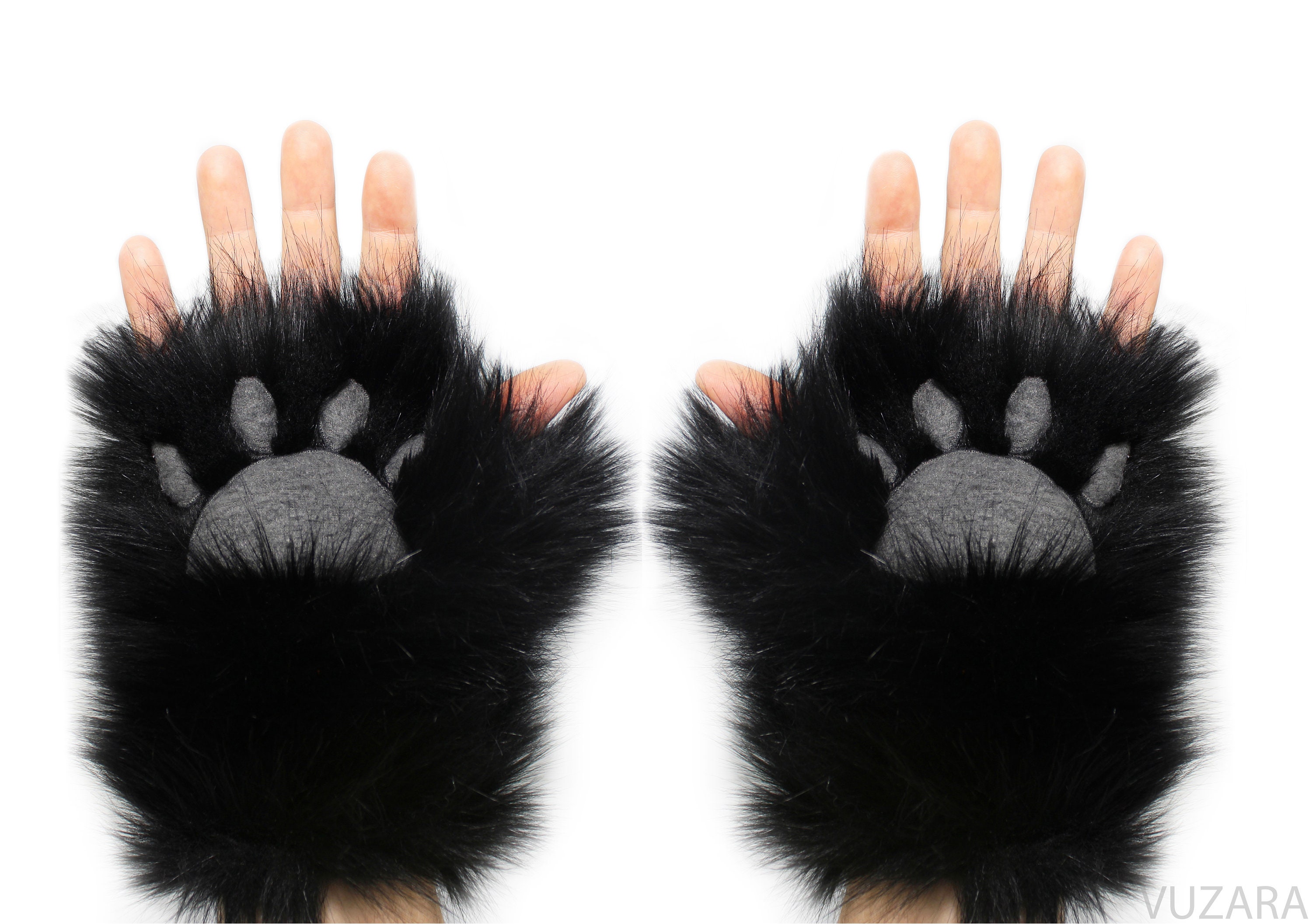 Costume Paws Black Cat Costume Paws Black Paws Hand Paws Cat - Etsy