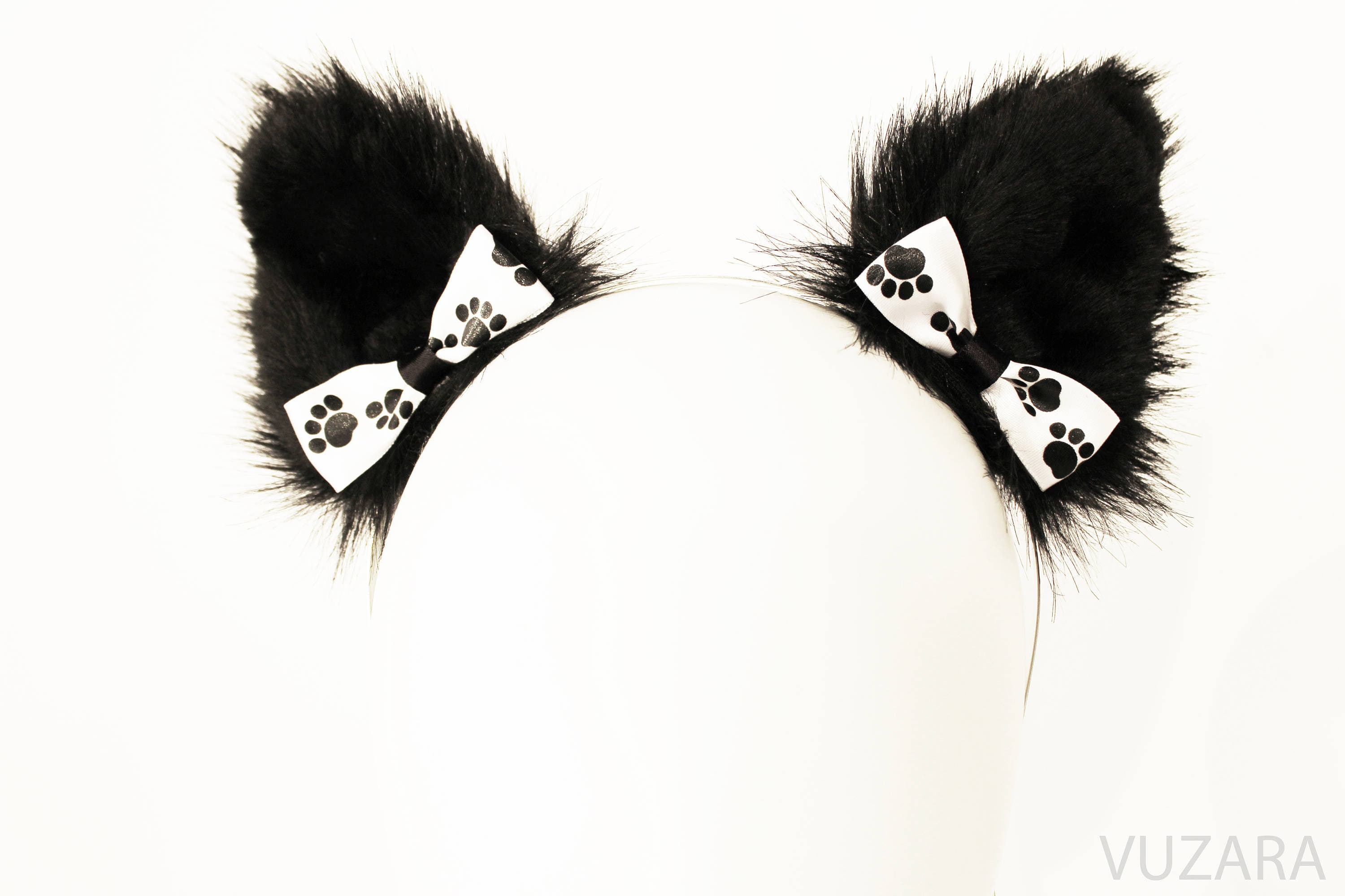 Black Cat Ears Black Kitty Ears Black Kitten Ears Cat Headband Etsy